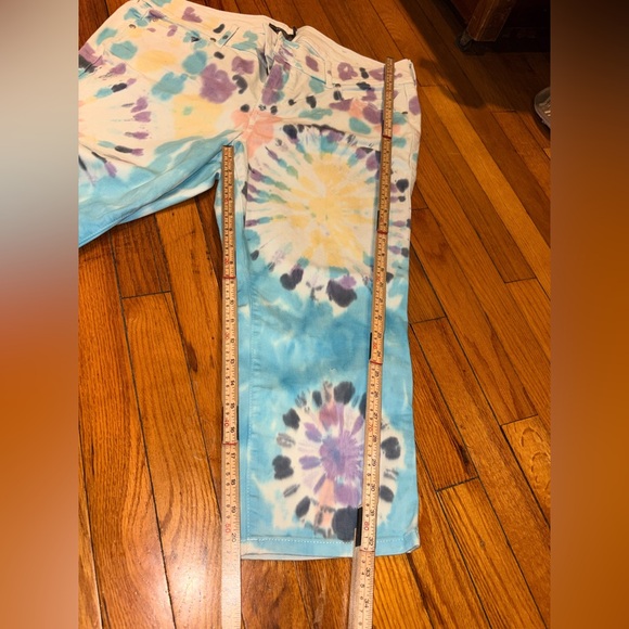 Torrid Tie Dye Crop Jeggings Women’s Size 20 High Rise Pastel Stretch Capri - Picture 2 of 6